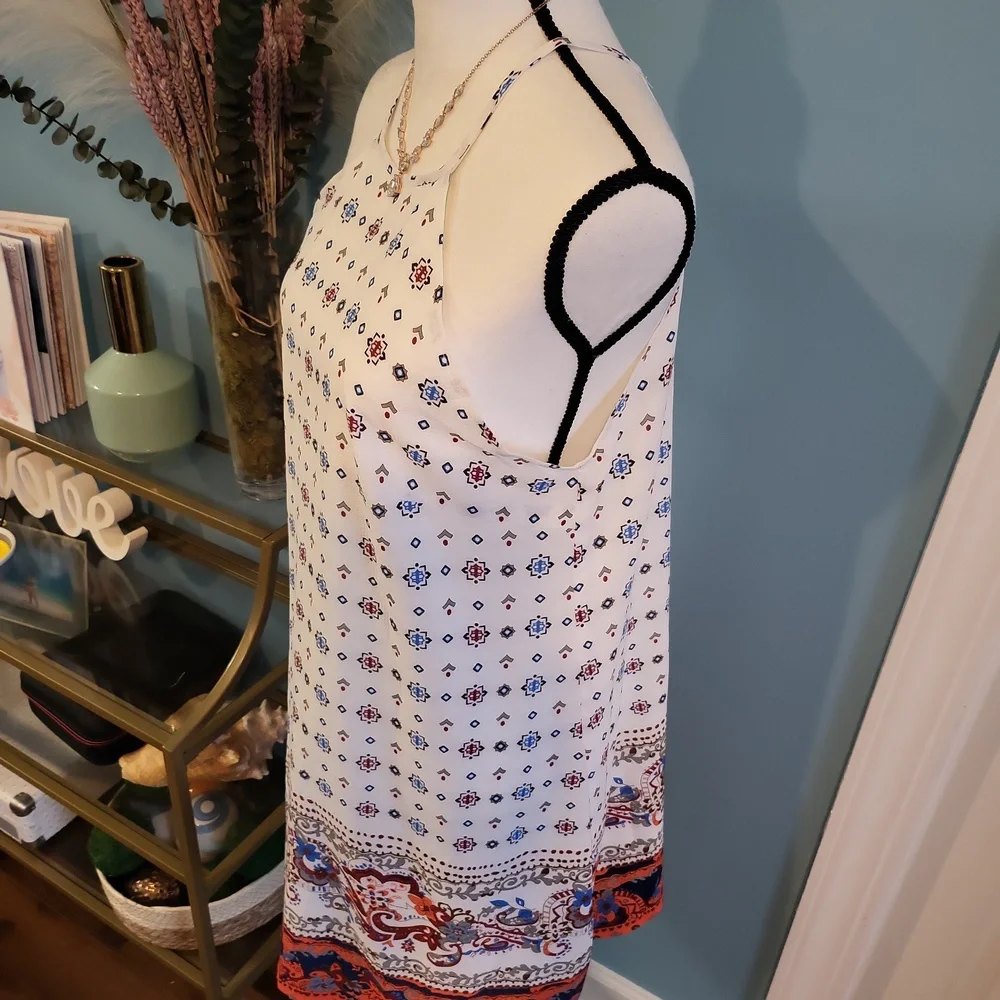 Shein Midi Geometric White Dress - Picture 4 of 8